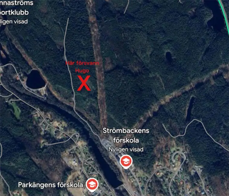 Hugo hittad efter en vecka i skogen – men tragiskt nog fick han somna in