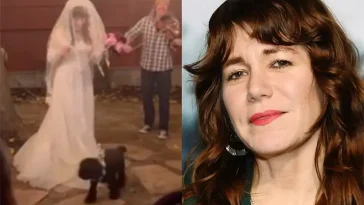 Jenny Lewis firade 50 år med bröllop – med sin hund