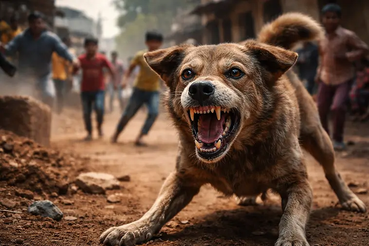 Ännu ett rabieslarm i Indien – hund bet 24 personer