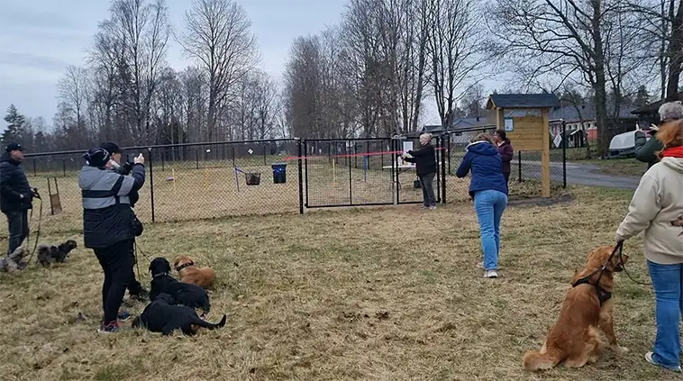 Ny hundrastgård blev succé – hundglädje fyllde Mariannelund