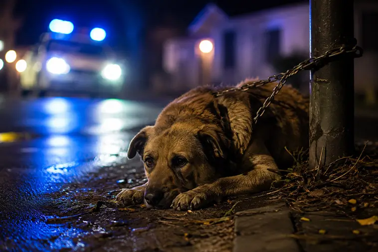Svårt skadad hund hittades bunden i Växjö – fick skjutas på plats