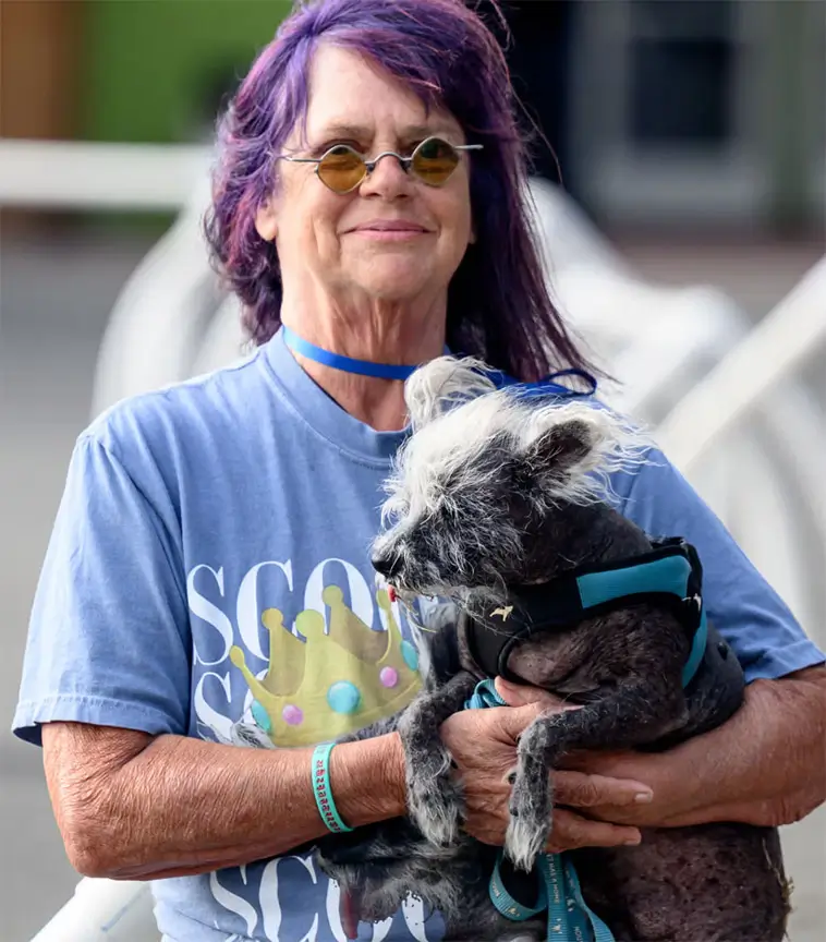 Räddades från slakt – nu är Jinny Lu utsedd till världens fulaste hund