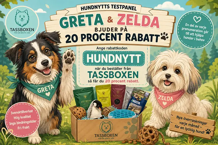 Greta och Zelda testar Tassboxen – en klar favorit