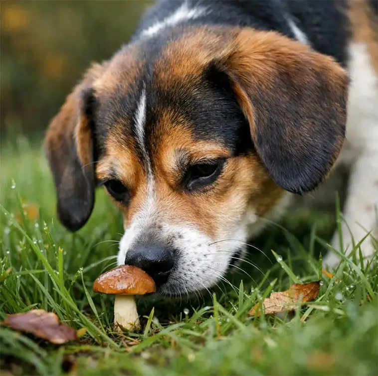 Svampförgiftning hos hund – symtom, livsfarliga svampar och vad du ska göra direkt