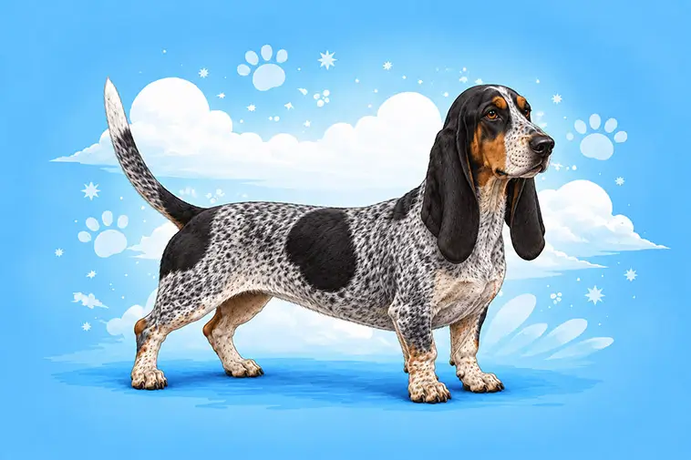 Allt om Basset Bleu de Gascogne: Egenskaper, ursprung, hälsa och skötsel