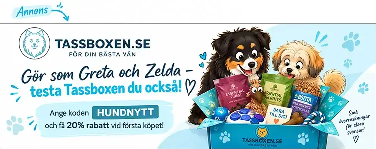 Tassboxen – 20% rabatt med koden HUNDNYTT
