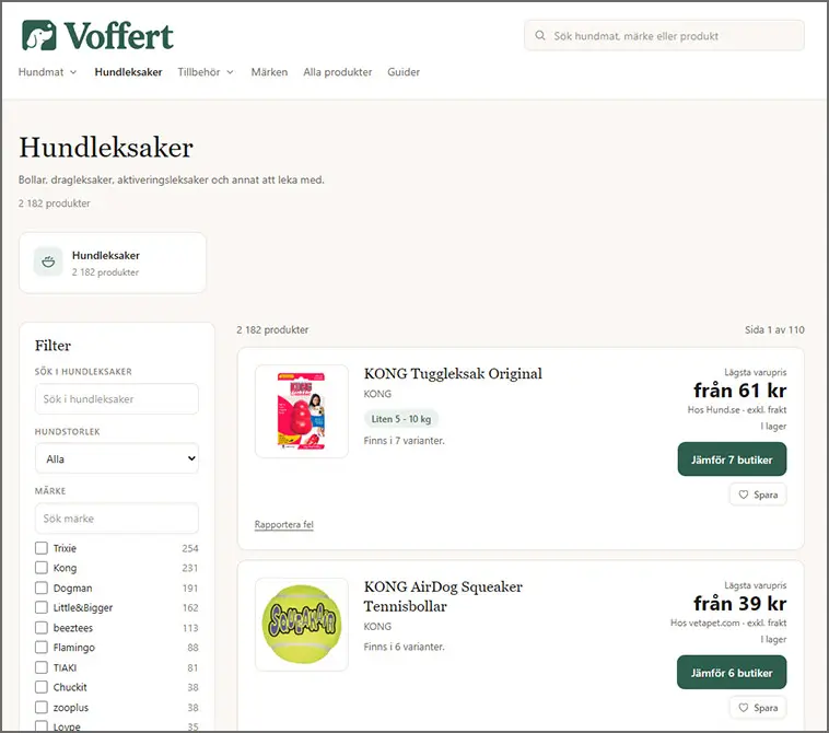 Ny jämförelsesajt för hundägare – möt Voffert.se