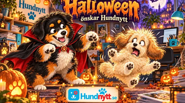 Glad Halloween från oss på Hundnytt – låt kvällen bli rolig för barnen och trygg för djuren