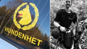 Polisens hundförare sörjer Oskar – samlar in till familjen