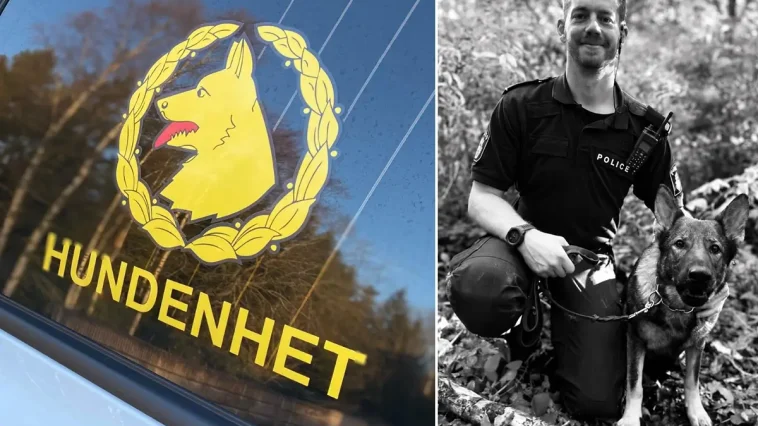 Polisens hundförare sörjer Oskar – samlar in till familjen