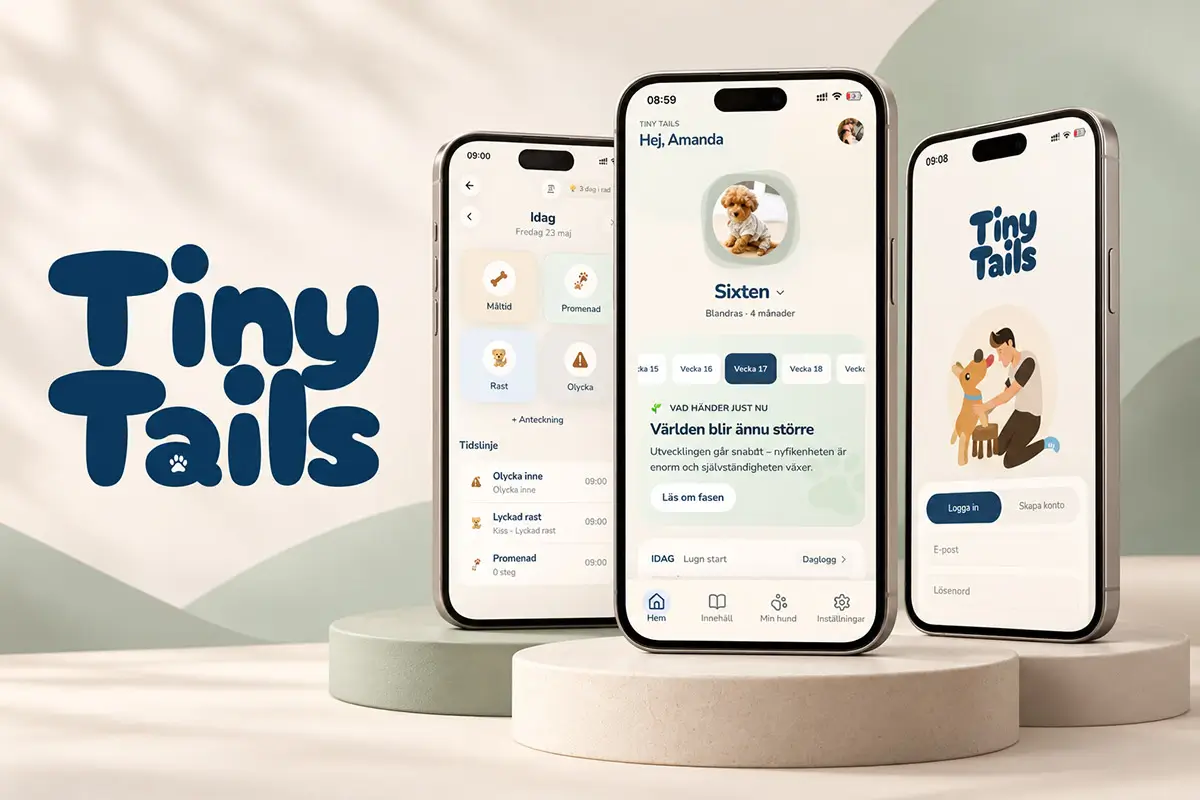 Tiny Tails – första appen i Sverige som följer hunden genom hela livet