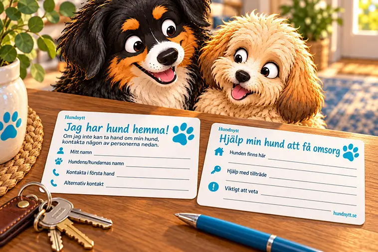 Nytt på Hundnytt: Skapa ett nödkontaktkort för din hund